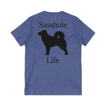 Sasshole Life Unisex Short Sleeve V-Neck Tee