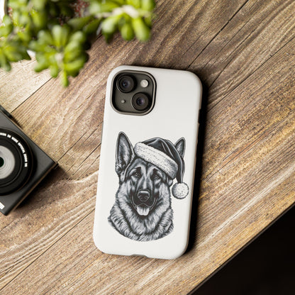 Santa Paws German Shepherd iPhone Case