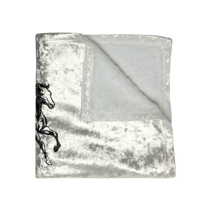 Horsin' Around Crushed Velvet Blanket