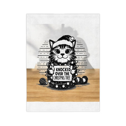 Naughty Cat Velveteen Microfiber Blanket