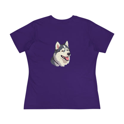Malamute Head Women's Short Sleeve Crewneck Tee