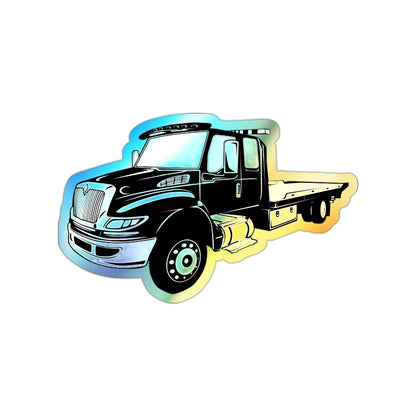 Flatbed Tow Truck Holographic Sticker
