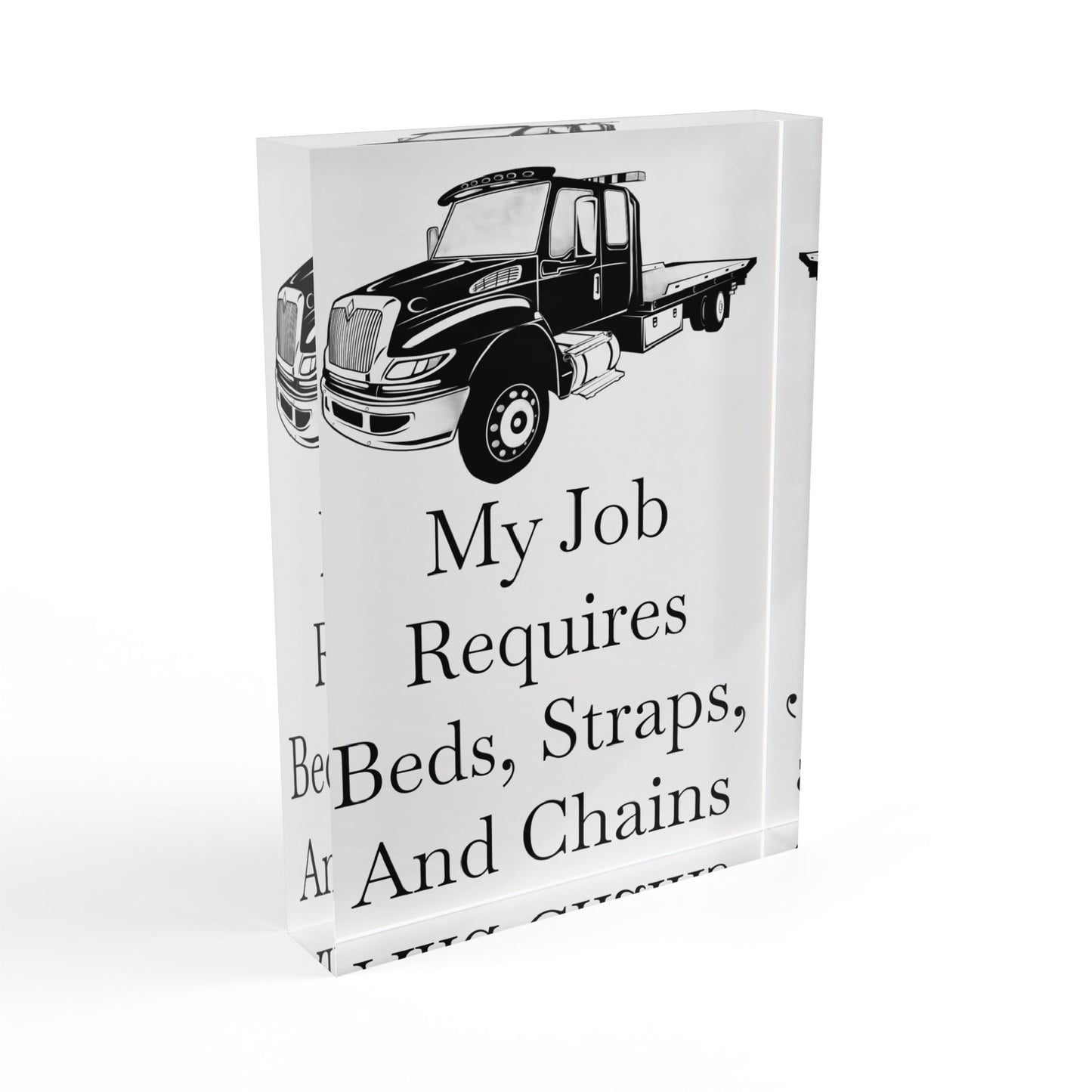 Beds, Straps, And Chains Acrylic Photo Block