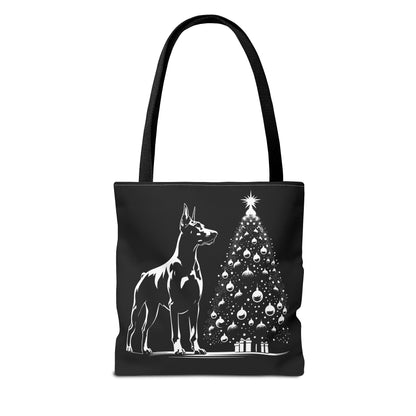 Doberman Christmas Tree Tote Bag