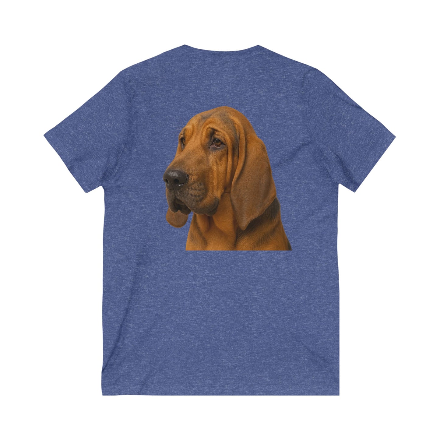 Bloodhound Head Unisex Short Sleeve V-Neck Tee