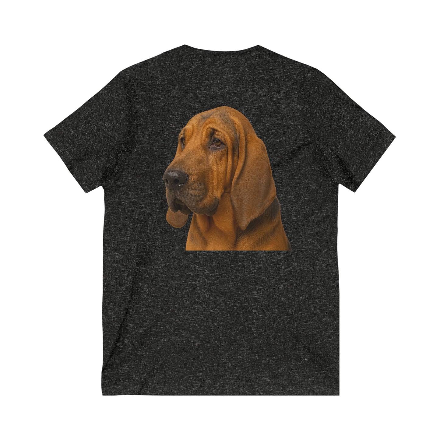 Bloodhound Head Unisex Short Sleeve V-Neck Tee