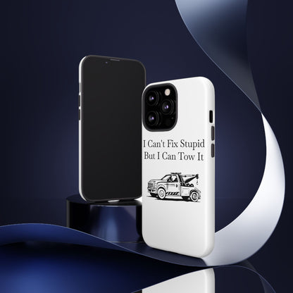 I Can't Fix Stupid Wheel Lift Tow Truck iPhone Case