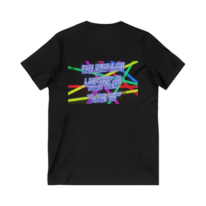 Glow Sticks Unisex Short Sleeve V-Neck Tee
