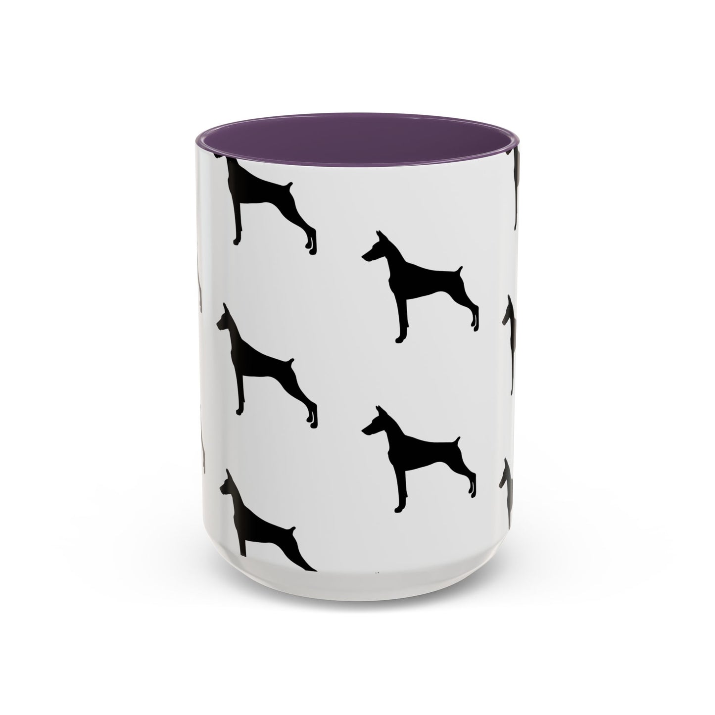 Doberman Silhouette 2-Tone Coffee Mug