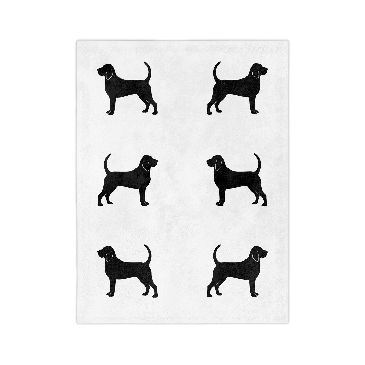Bloodhound Silhouette Velveteen Microfiber Blanket