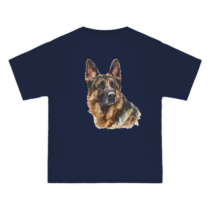 German Shepherd Head Men's Short-Sleeve Crewneck Tee