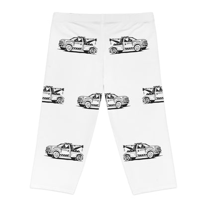 Wheel Lift Tow Truck Women's Capri Leggings