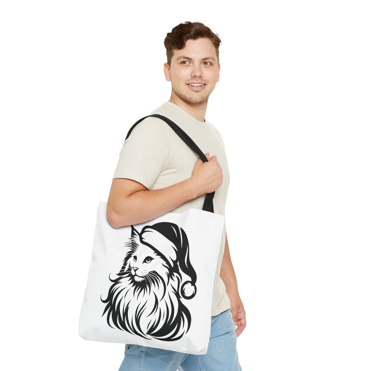 Santa Paws Cat Tote Bag