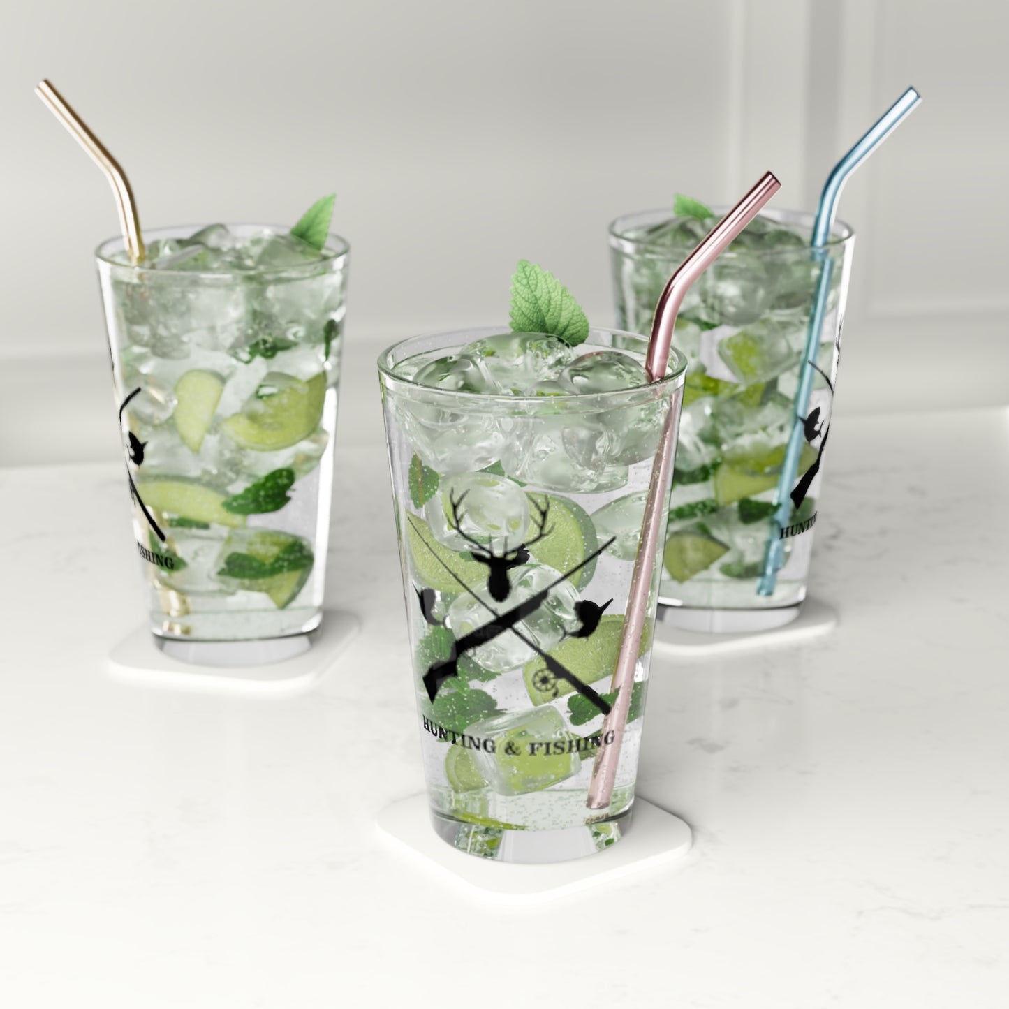 Hunting/Fishing Drinking Glass