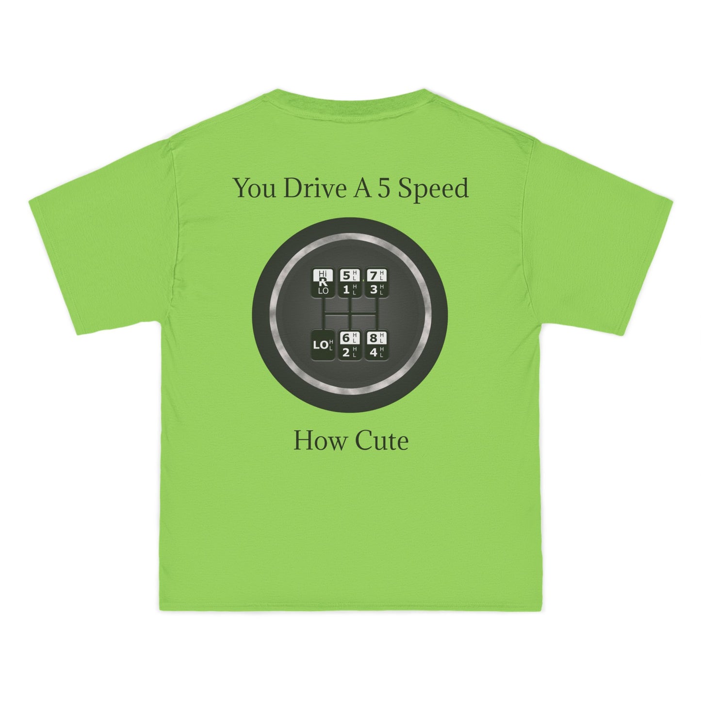 5 Speed How Cute Men's Short-Sleeve Crewneck Tee