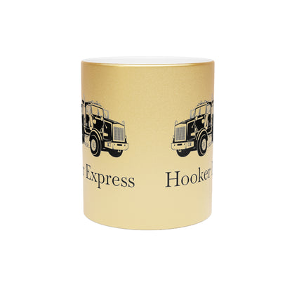 H**ker Express Heavy Tow Truck Metallic Coffee Mug