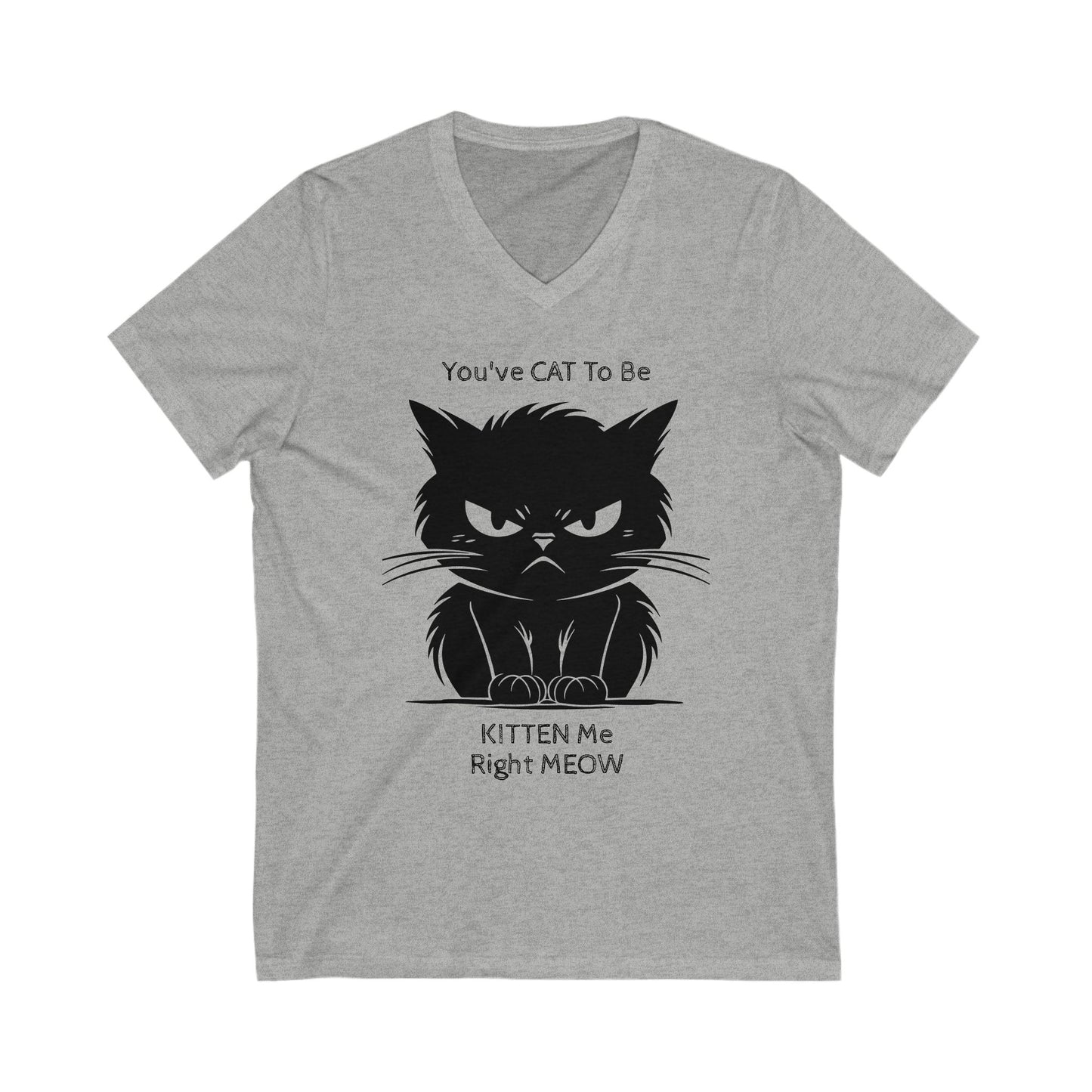 Kitten Me Unisex Short Sleeve V-Neck Tee