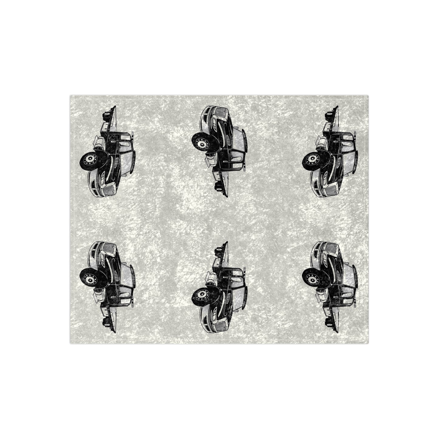 Flatbed Tow Truck Crushed Velvet Blanket