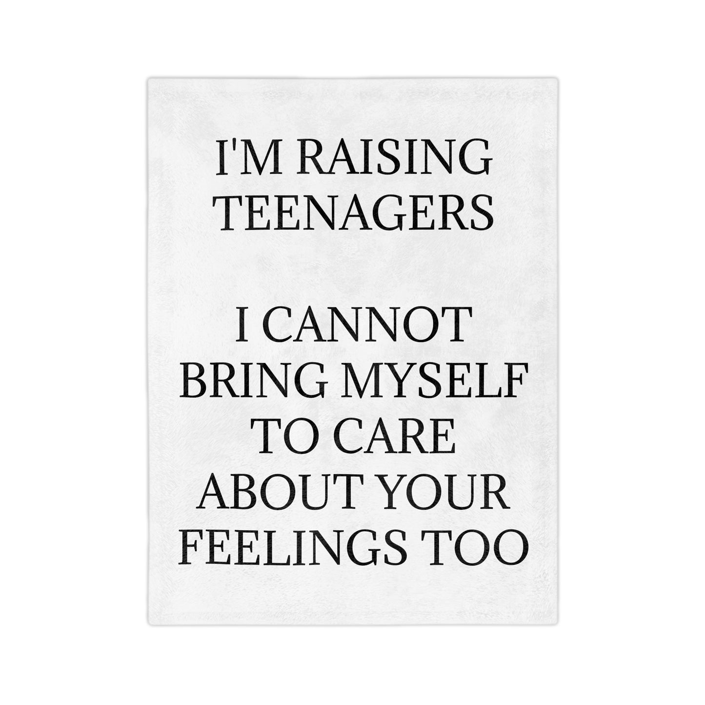 Raising Teenagers Velveteen Microfiber Blanket