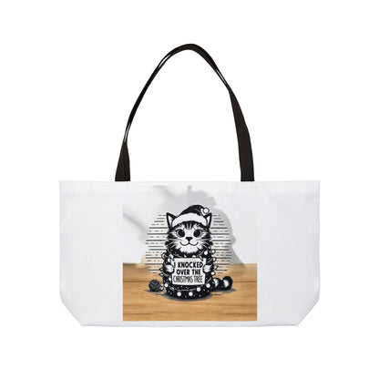 Naughty Cat Weekender Tote Bag