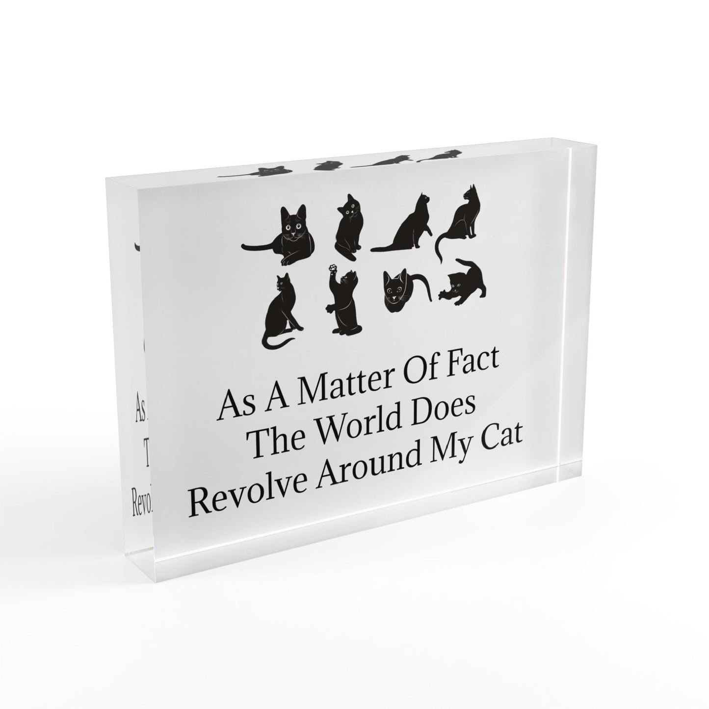 Matter Of Fact Cat Acrylic Photo Block