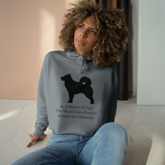 Matter Of Fact Malamute Women's Crop Hoodie
