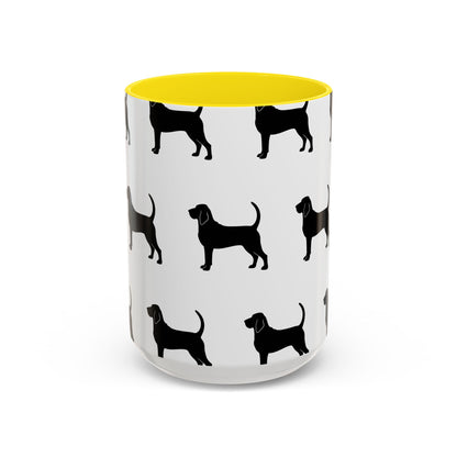 Bloodhound Silhouette 2-Tone Coffee Mug