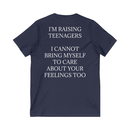 Raising Teenagers Unisex Short Sleeve V-Neck Tee