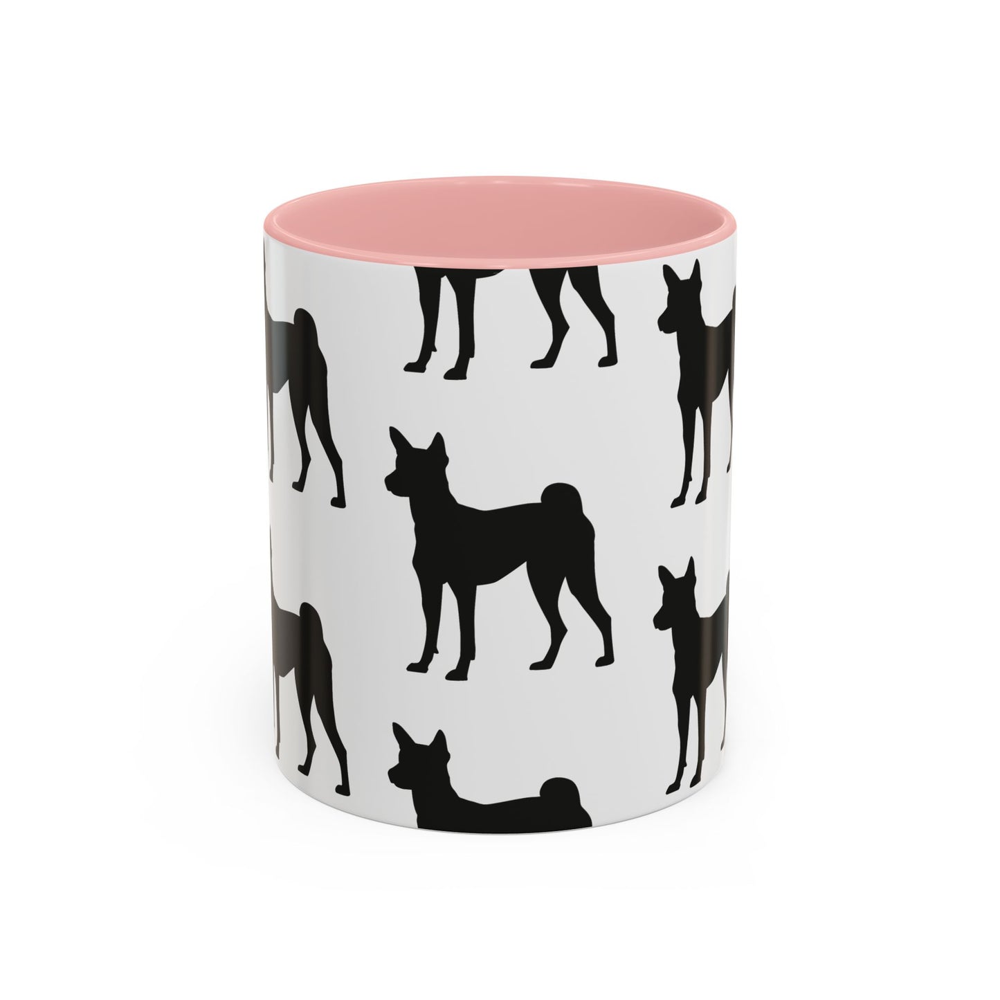 Basenji Silhouette 2-Tone Coffee Mug