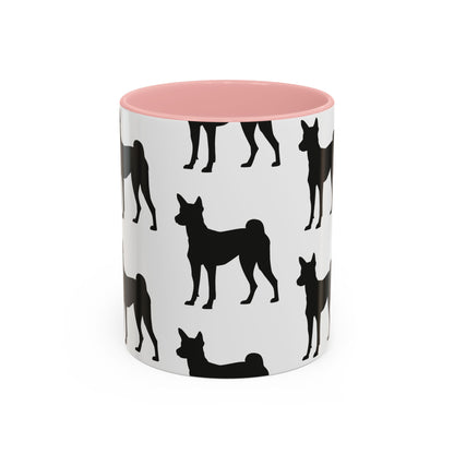 Basenji Silhouette 2-Tone Coffee Mug
