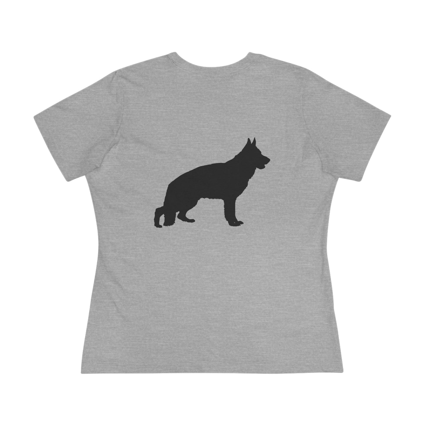 German Shepherd Silhouette Women's Short Sleeve Crewneck Tee