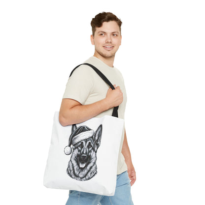 Santa Paws German Shepherd Tote Bag