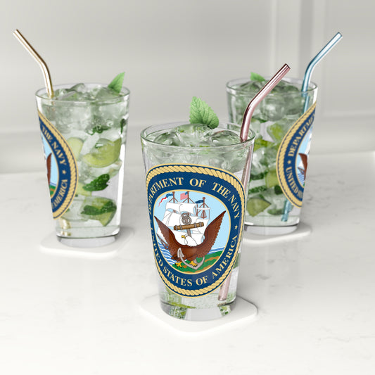 US Navy Drinking Glass
