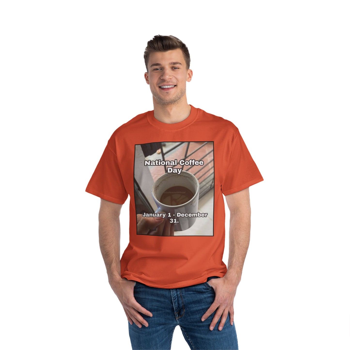 National Coffee Day Men's Short-Sleeve Crewneck Tee