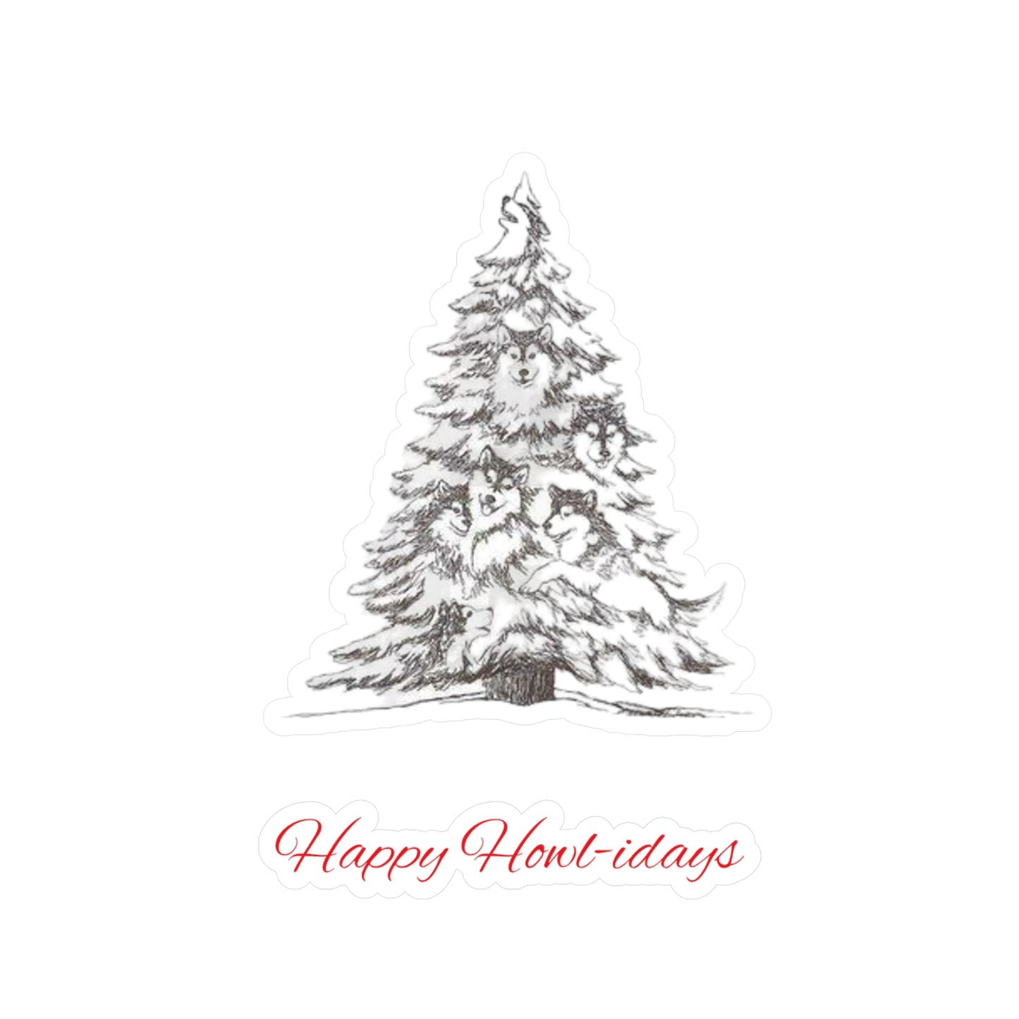 Happy Howl-idays Vinyl Decal