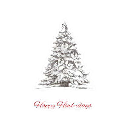 Happy Howl-idays Vinyl Decal