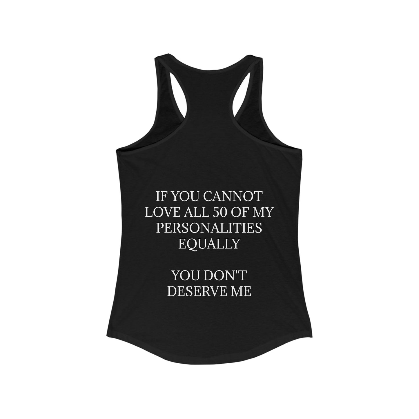 50 Personalities Women's Racerback Tank