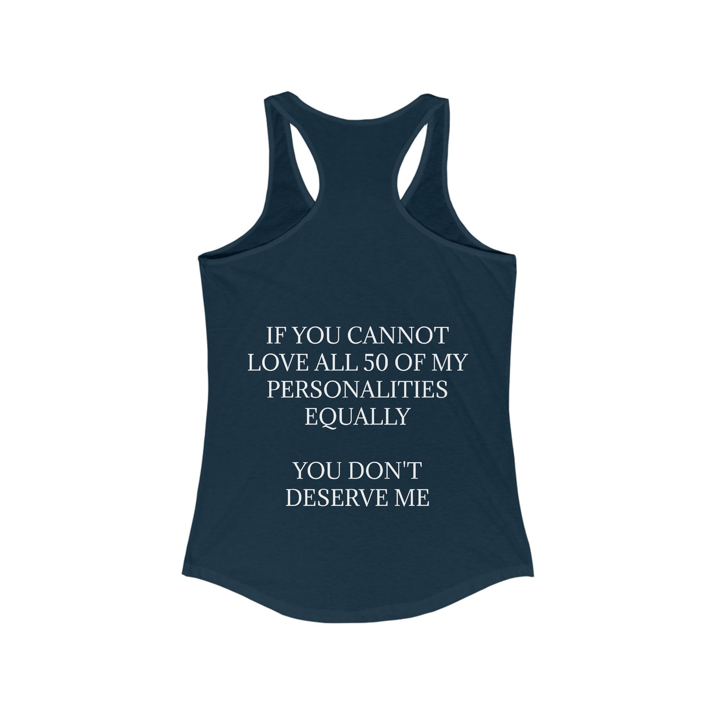 50 Personalities Women's Racerback Tank
