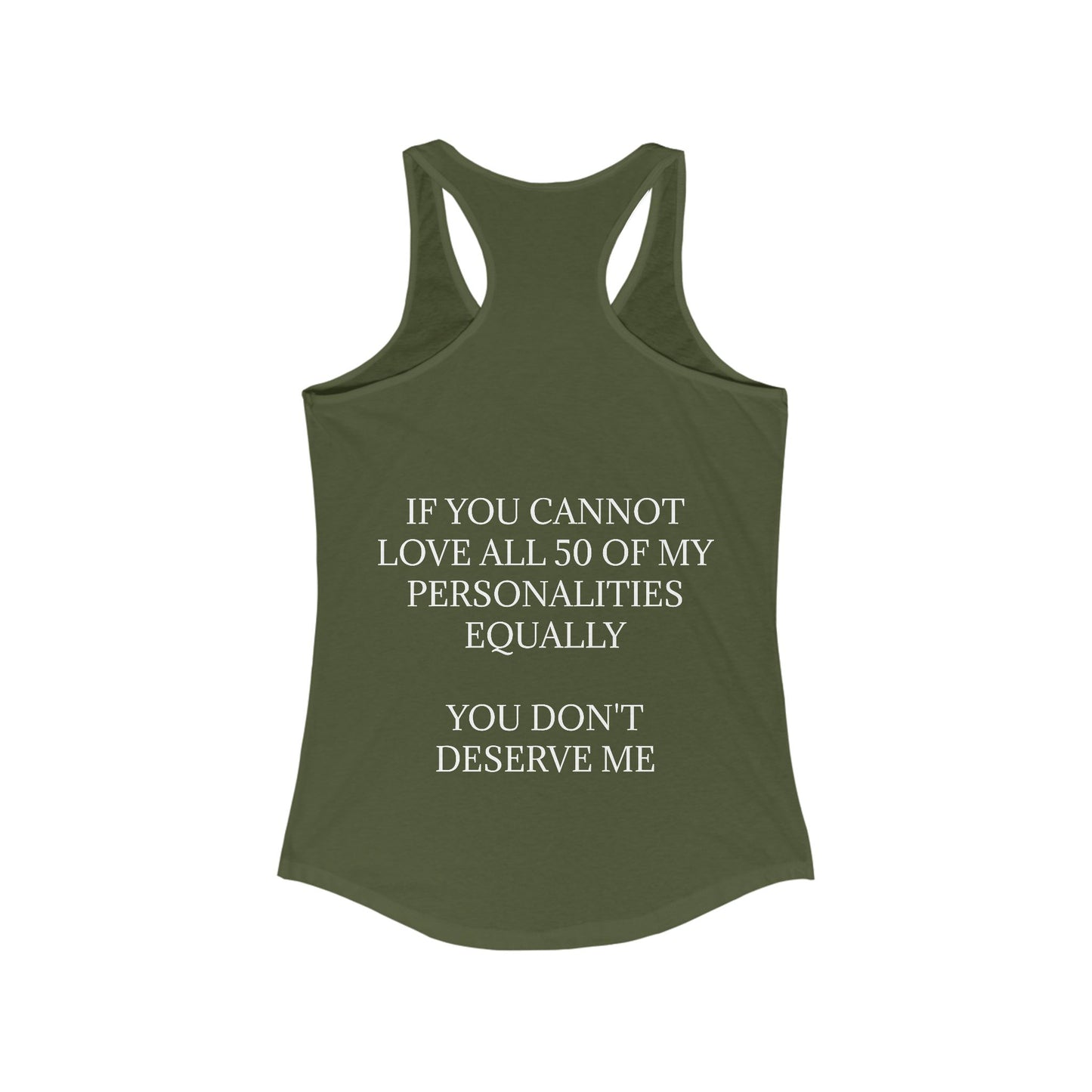 50 Personalities Women's Racerback Tank