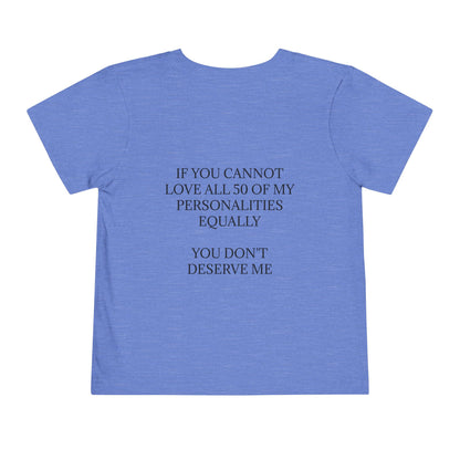 50 Personalities Toddler Unisex Short Sleeve Crewneck Tee