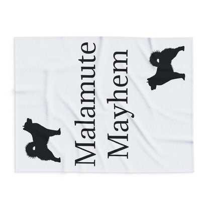 Malamute Mayhem Arctic Fleece Blanket