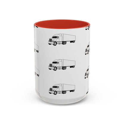 Semi Truck 2-Tone Coffee Mug