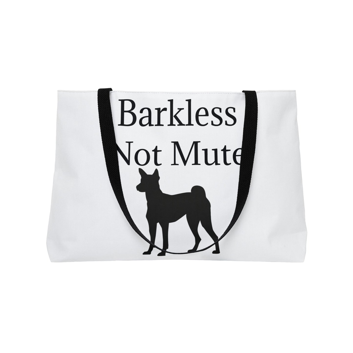 Barkless Not Mute Weekender Tote Bag