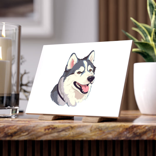Malamute Head Ceramic Photo Tile