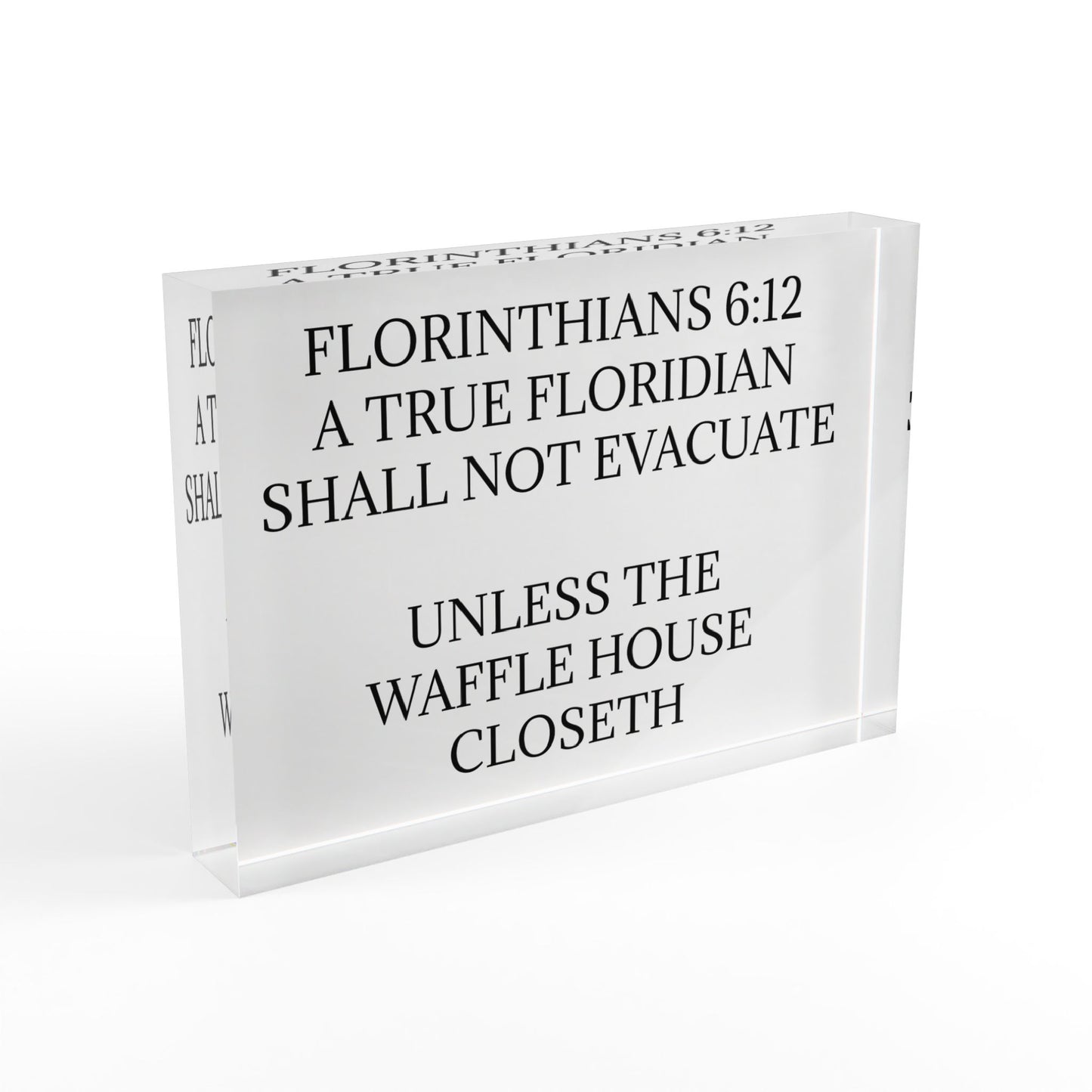 Florinthians 6:12 Acrylic Photo Block