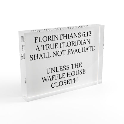 Florinthians 6:12 Acrylic Photo Block