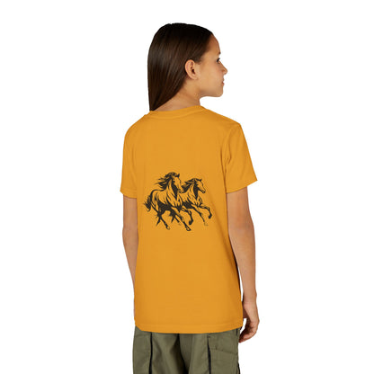 Horsin' Around Youth Unisex Short Sleeve Crewneck Tee