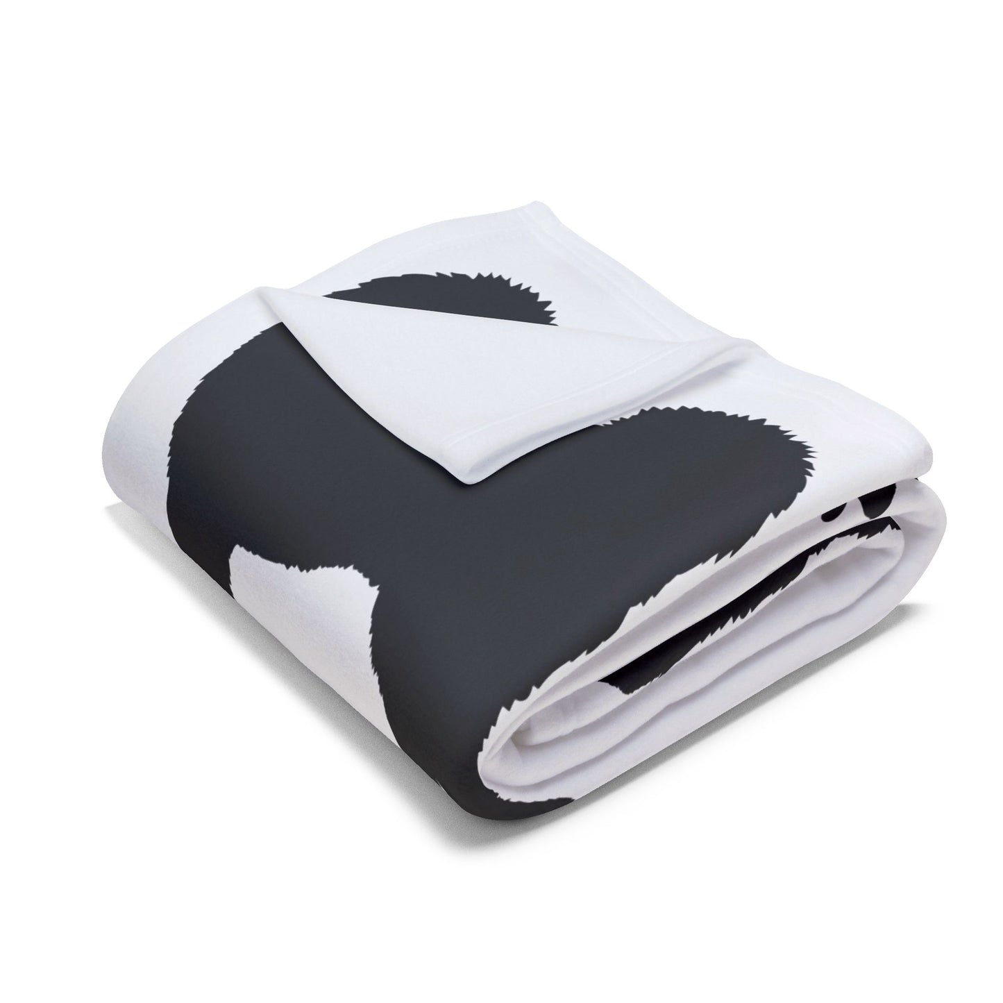 Samoyed Silhouette Arctic Fleece Blanket
