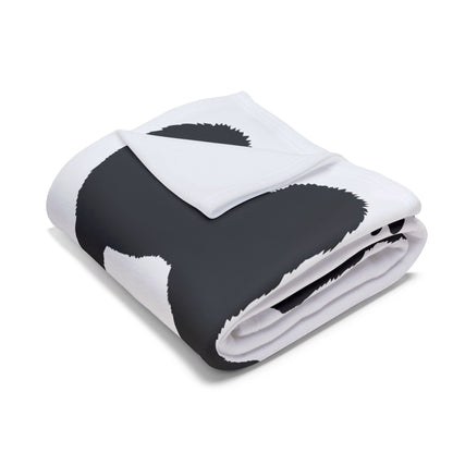 Samoyed Silhouette Arctic Fleece Blanket
