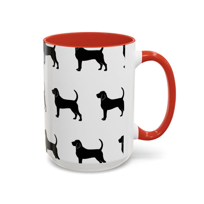 Bloodhound Silhouette 2-Tone Coffee Mug